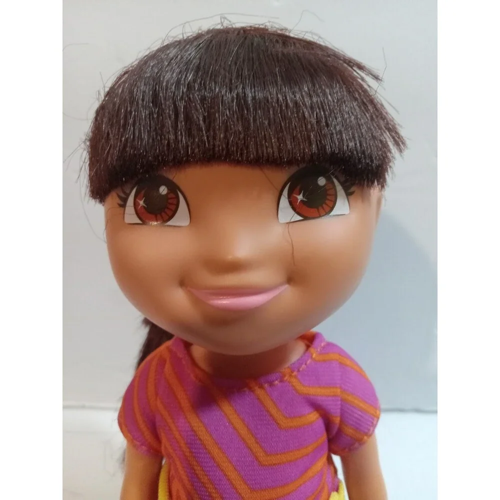 2009 Mattel Dora The Explorer Pink Orange Dress Plastic Doll 8